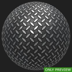 PBR Substance Material of Metal Floor Industrial